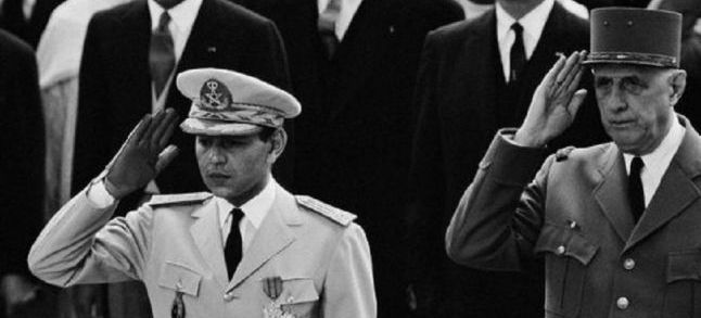  France King Hassan II of Morocco is welcomed in Paris by French President Charles de Gaulle./Ph. Pinterest