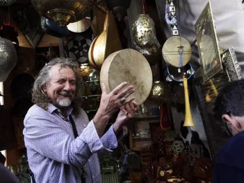 Robert Plant lors d'une visite à Rabat en juin dernier/ Youssef Boudlal - Reuters