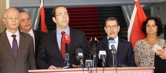 Tunisian Prime Minister, Youssef Chahed and his Moroccan counterpart, Saadeddine El Othmani./Ph. DR