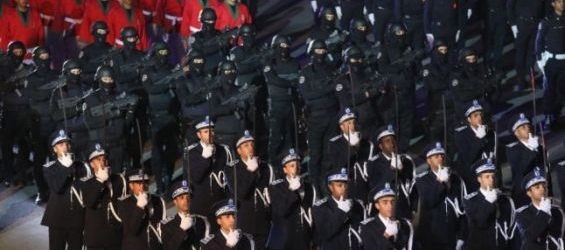 Policemen parade on teh 62nd anniversary of the Directorate General of National Security./Ph. DR