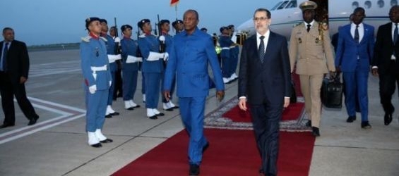 Guinean president Alpha Condé and Moroccan Prime Minister Saadeddine El Othmani./Ph.MAP