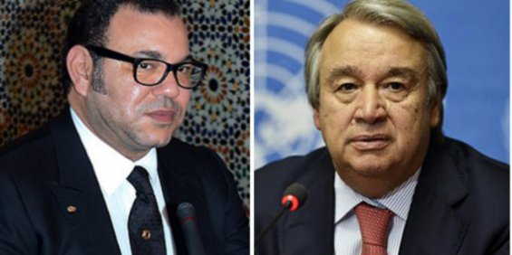 King Mohammed VI and the UN Secretary-General Antonio Guterres. / DR