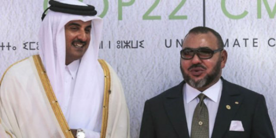 King Mohammed VI and the Emir of Qatar. / DR