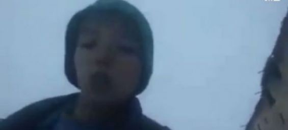 Abdeslam, teh young boy who shared a video online asking for help amid cold wave. / DR