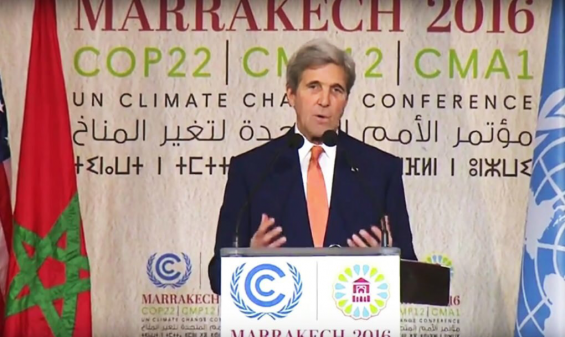 John Kerry during the COP22 in Marrakech. / DR