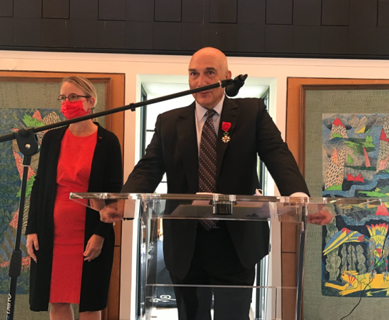 Morocco's Mostafa Terrab receives insignia of Officer of Legion of Honor of France