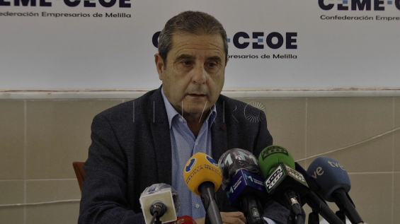 Enrique Alcoba the president of the Confederation of Businesses of Melilla. / Ph. El Faro