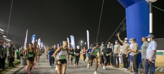 Moroccan runners awarded at the Dubai 10K NAS Run