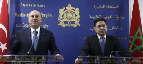 Moroccan Foreign Affairs Minister Nasser Bourita and Turkish counterpart. / DR