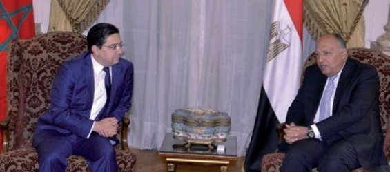 Foreign Minister Nasser Bourita and his counterpart Sameh Choukri./Ph. DR