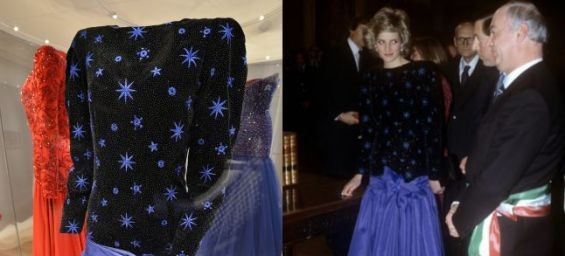 The dress designed by British-Moroccan designer Jacques Azagury and worn by Princess Diana. / Ph. DR