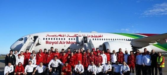 The Morocco national football team before heading to Abidjan for the 2023 Africa Cup of Nations. / Ph. FRMF