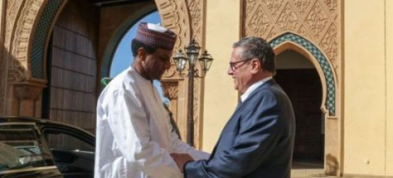 Niger's Prime Minister Ali Mahamane Lamine Zeine and his Moroccan counterpart Aziz Akhannouch. / Ph. X