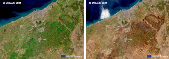 Six years of drought cripple Morocco, before-and-after images show devastating effects