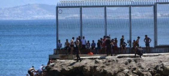 40 Moroccan migrants, including minors, swim into Spanish city of Ceuta