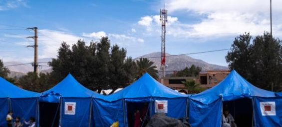 An Englishman helps build temporary shelters in Morocco after devastating earthquake