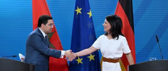Moroccan Foreign Minister Nasser Bourita and German counterpart Annalena Baerbock. / Ph. DR