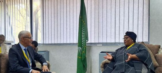 Rachid Talbi Alami, Speaker of Morocco's House of Representatives and South Africa's National Assembly Speaker Angela Thokozile Didiza. / Ph. DR