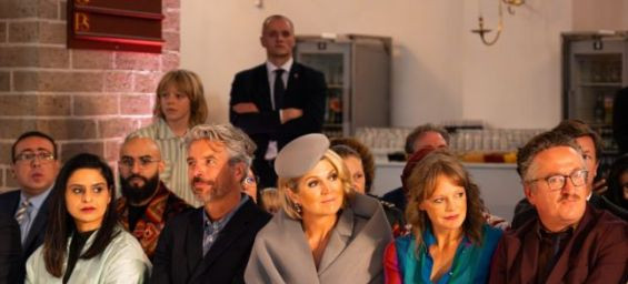 Queen Maxima of the Netherlands at the MODA exhibition in Utrecht. / Ph. DR