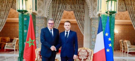 French President Emmanuel Macron receives Moroccan Head of Government