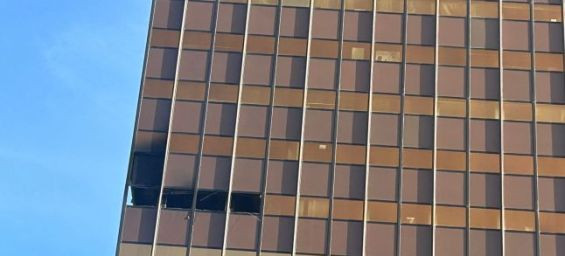 Fire erupts at a Casablanca office building
