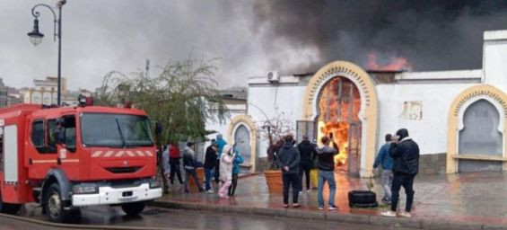 Fire engulfs Souk Ard Dawla in Tangier
