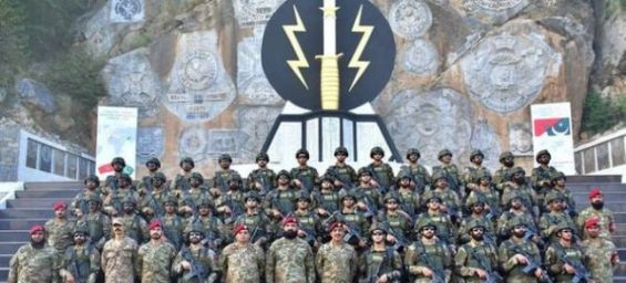 Officials from Special Services Group of the Pakistan Army and the Special Forces of the Moroccan Army at the opening ceremony of 3rd Pak — Morocco Joint Bilateral Military Exercise 2025 in Special Operations School Cherat, Nowshehra district, Khyber Pakh