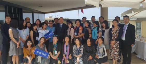 Membrs of the Chinese delegation, on Thursday in Rabat. / Ph. DR 