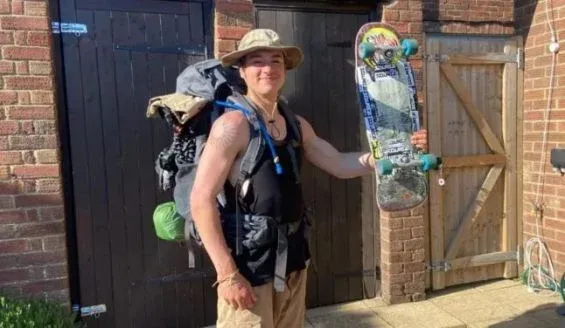 Skateboarding from Brighton to Tangier, British skater has his entire luggage stolen halfway