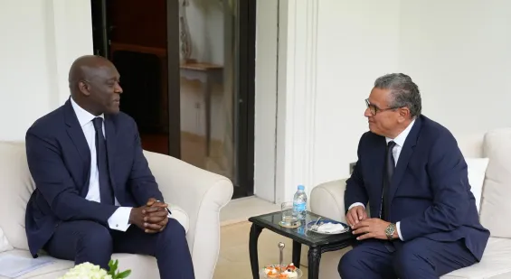 Managing Director of the International Finance Corporation (IFC), Makhtar Diop, and Morocco’s Head of Government, Aziz Akhannouch. / Ph. Makhtar Diop- X