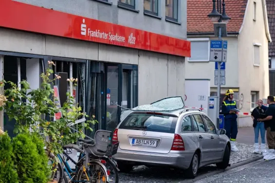 An ATM was blown up in Alt-Fechenheim. / Ph.  Felix Hirth/5vision
