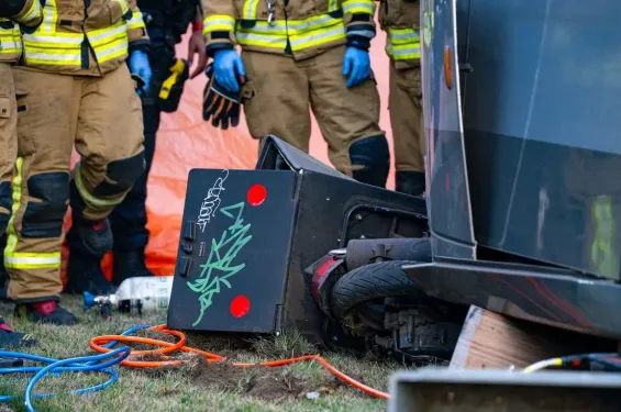Emergency services responded en masse to the accident, including a trauma helicopter, but to no avail./ Ph. MediaTV