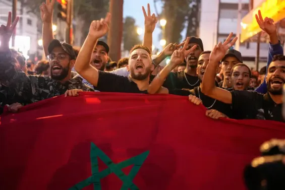 GenZ protest in Rabat on Thursday, Oct. 2, 2025. / Ph.  Mosa'ab Elshamy - AP