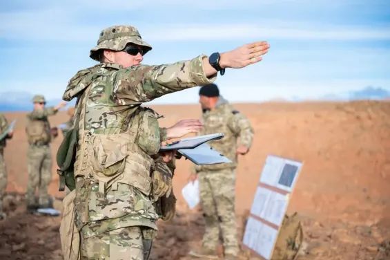Prince Gabriel of Belgium takes part in winter military training in Morocco