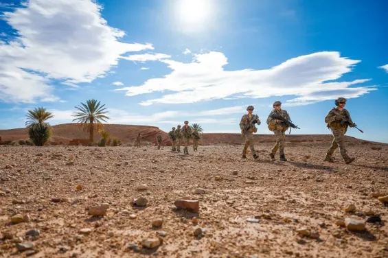 Prince Gabriel of Belgium takes part in winter military training in Morocco