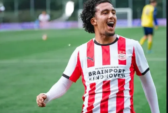 Jong PSV  striker Sami Bouhoudane. / Ph. DR