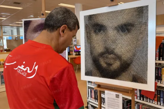 Amsterdam exhibition celebrates Moroccan and Dutch football legends through string art