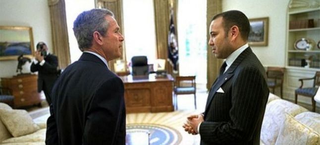 King Mohammed VI and former US President George W. Bush./Ph. DR