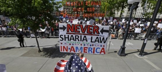 Marches in the USA against Sharia Laws./Ph. AP