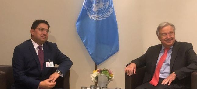 Foreign Minister Nasser Bourita and the UN Secretary-General Antonio Guterres./Ph. MAP