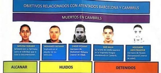 Members of the terrorist cell responsible for the Catalonia attacks./Ph. El Pais