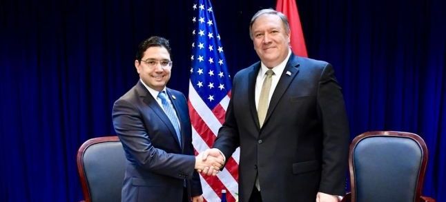 Moroccan Foreign Minister Nasser Bourita and the United States Secretary of State Mike Pompeo./Ph. DR
