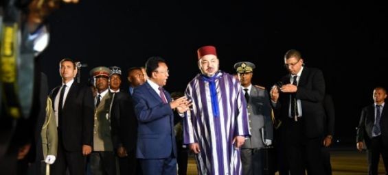 King Mohammed VI and the Malagash president Hery Rajaonarimampianina, on the 19th of November 2016./Ph. DR 