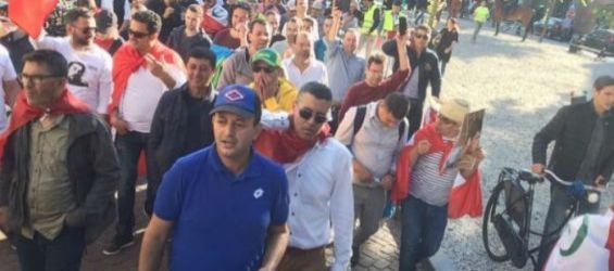 A thousand of protesters manifest to support the Rif ./Ph. Den Haag