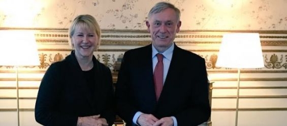 Horst Köhler, UN personal envoy with the Swedish Foreign Minister Margot Elisabeth Wallström./Ph. Twitter