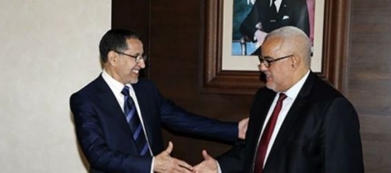 Prime Minister, Saadeddine El Othmani greeting Abdelilah Benkirane./Ph. Archive. DR