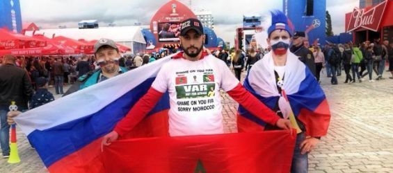 Yassine Omairy in Russia to support the Atlas Lions./Ph. Facebook-Yassine Omairy