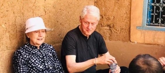 Bill and Hilary Clinton in Marrakech. / Ph. DR
