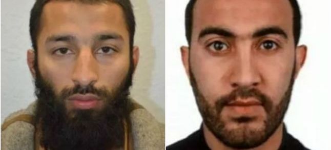 Attackers Khuram Butt (left) who was known to police and the security service and Rachid Redouane./Ph. BBC