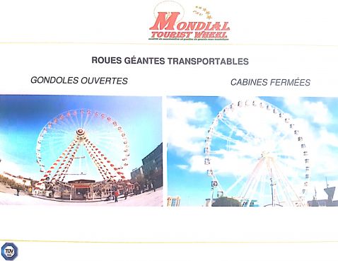 Exemplaire de roues géantes présentés dans le cadre du projet. / Ph. Tanger.ma